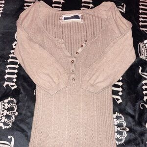 RARE HTF american eagle knit quarter sleeve henley top